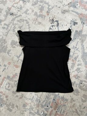 a new day Black Off-Shoulder Ribbed Camisole